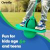 Christoy Pogo Jumper with Handle and Ball Pump, High Jump Toy Bounce Jump Trick Board Pogo Bouncing Ball Safe and Fun Pogo Stick for Kids Boys Girls and Adults (Green) view 2