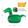 Hearthsong Hop N Go Inflatable Dino Riding Bouncy Hopping Toys for Kids Ages 5+ - Ride On Bouncer Animal Hopper Jumping Toys for Outdoor Games view 3