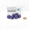 Royal Purple Borealis Dice Luminary with Gold Pips 16mm (5/8in) D6 Set of 6 Wondertrail view 1