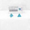 Teal Borealis Dice Luminary with Gold Numbers D4 Aprox 16mm (5/8in) Pack of 2 Wondertrail view 1