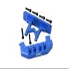 Aluminum Rear Bumper + Rear Bodyshell Mount For Axial 1:24 SCX24 Deadbolt AXI90081-8Pc Set Blue view 1
