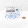 Icicle Borealis Dice Luminary with Light Blue Pips 16mm (5/8in) D6 Set of 6 Wondertrail view 1