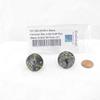 Black Lustrous Dice with Gold Pips 20mm (3/4in) D6 Pack of 2 Wondertrail view 1