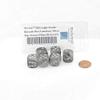 Light Smoke Borealis Dice Luminary with Silver Pips 16mm (5/8in) D6 Set of 6 Wondertrail view 1