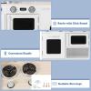 Costzon Kids Kitchen Playset, Wooden Pretend Cooking Play Toy Set with Realistic Sound, Microwave, Windows, Clock, Sink, Large Storage Space, Kitchen Set for Toddlers, Boys Girls 3+ view 4