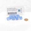 Sky Blue Borealis Dice Luminary with White Pips 12mm (1/2in) D6 Set of 12 Wondertrail view 1