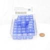 Blue Frosted Dice with White Numbers D6 Aprox 16mm (5/8in) Pack of 50 Wondertrail view 1