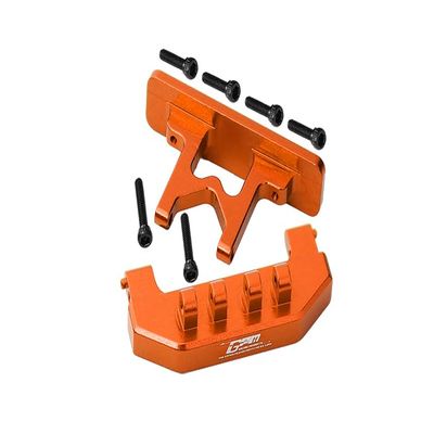 Aluminum Rear Bumper + Rear Bodyshell Mount For Axial 1:24 SCX24 Deadbolt AXI90081-8Pc Set Orange