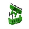 Aluminum Rear Bumper + Rear Bodyshell Mount For Axial 1:24 SCX24 Deadbolt AXI90081-8Pc Set Green view 1