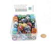 Navy Dice Assorted Colors with Pips 16mm (5/8in) D6 Pack of 50 Wondertrail view 1