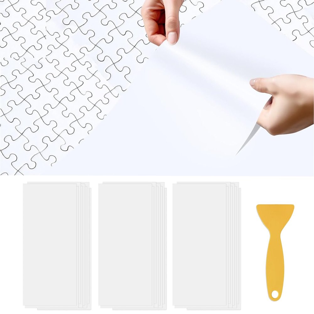 20 Puzzle Saver Sheets, No Mess Glue Done in Seconds