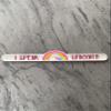 12" I Speak Unicorn Silicone Fun Fashion White Slap Bracelet Ruler view 2