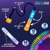 UltraPoi HelixPoi Pro Set  Rechargeable LED Poi w/ 50+ Color Modes  Spinning Light Flow Toys w/LED Knob Handles, Soft Cases & Adjustable Leashes  Visual Poi for Rave, Parties & Performance view 3
