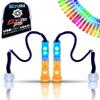 UltraPoi HelixPoi Pro Set  Rechargeable LED Poi w/ 50+ Color Modes  Spinning Light Flow Toys w/Non-LED Knob Handles, Soft Cases & Adjustable Leashes  Visual Poi for Rave, Parties & Performance view 1
