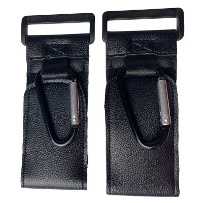 2pcs Baby Stroller Hook for Mommy,Hooks for Shopping Bags & Diaper Bags & Hanging Purses,Velcro Hook Clip Stable,Shopping Bag Holder,Up to 4kgs (Black)