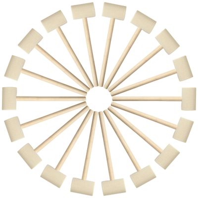 18 Pcs Mini Wooden Hammer Creative Pounding Educational Mallet for Boys and Girls