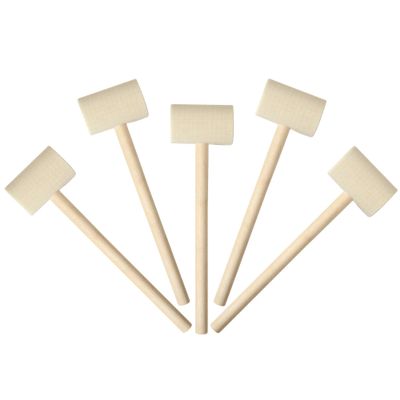 MIHEY 36 Pcs Wooden Hammers for Chocolate, Wood Mallets for Breakable Heart, Small Mallets Crab Hammers