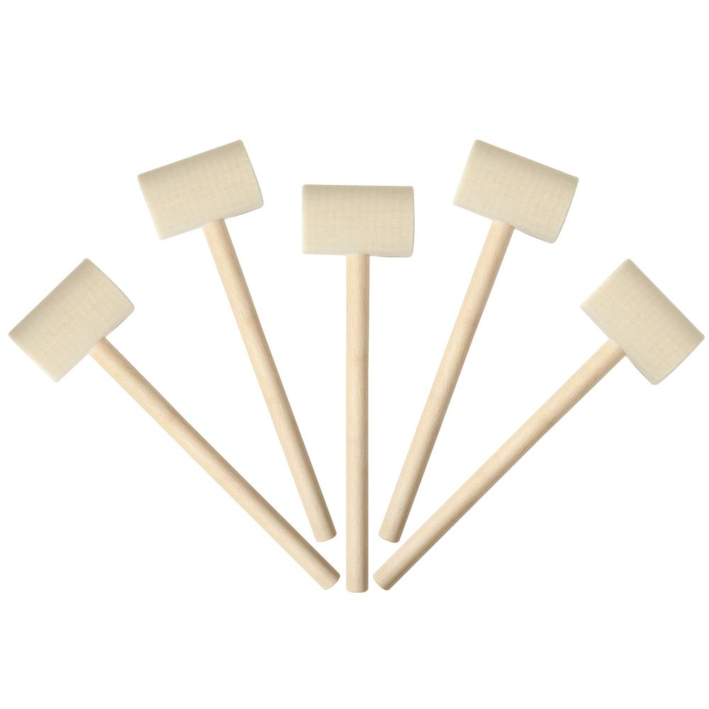 MIHEY 36 Pcs Wooden Hammers for Chocolate, Wood Mallets for Breakable Heart, Small Mallets Crab Hammers
