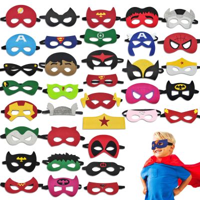 35 Packs Party Favors Masks for Kid, Cosplay Masks for Birthday, Hero Party Mask Children Masquerade Cosplay Eye Mask
