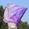 Winged Sirenny 32" Flowy Spinning Silk Flag Poi, Church Praise Prophetic Worship Adoration Dance Banner, Dance Poi Streamer, Beginners Practice Play Silk (purple fading) view 2