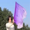 Winged Sirenny 32" Flowy Spinning Silk Flag Poi, Church Praise Prophetic Worship Adoration Dance Banner, Dance Poi Streamer, Beginners Practice Play Silk (purple fading) view 3