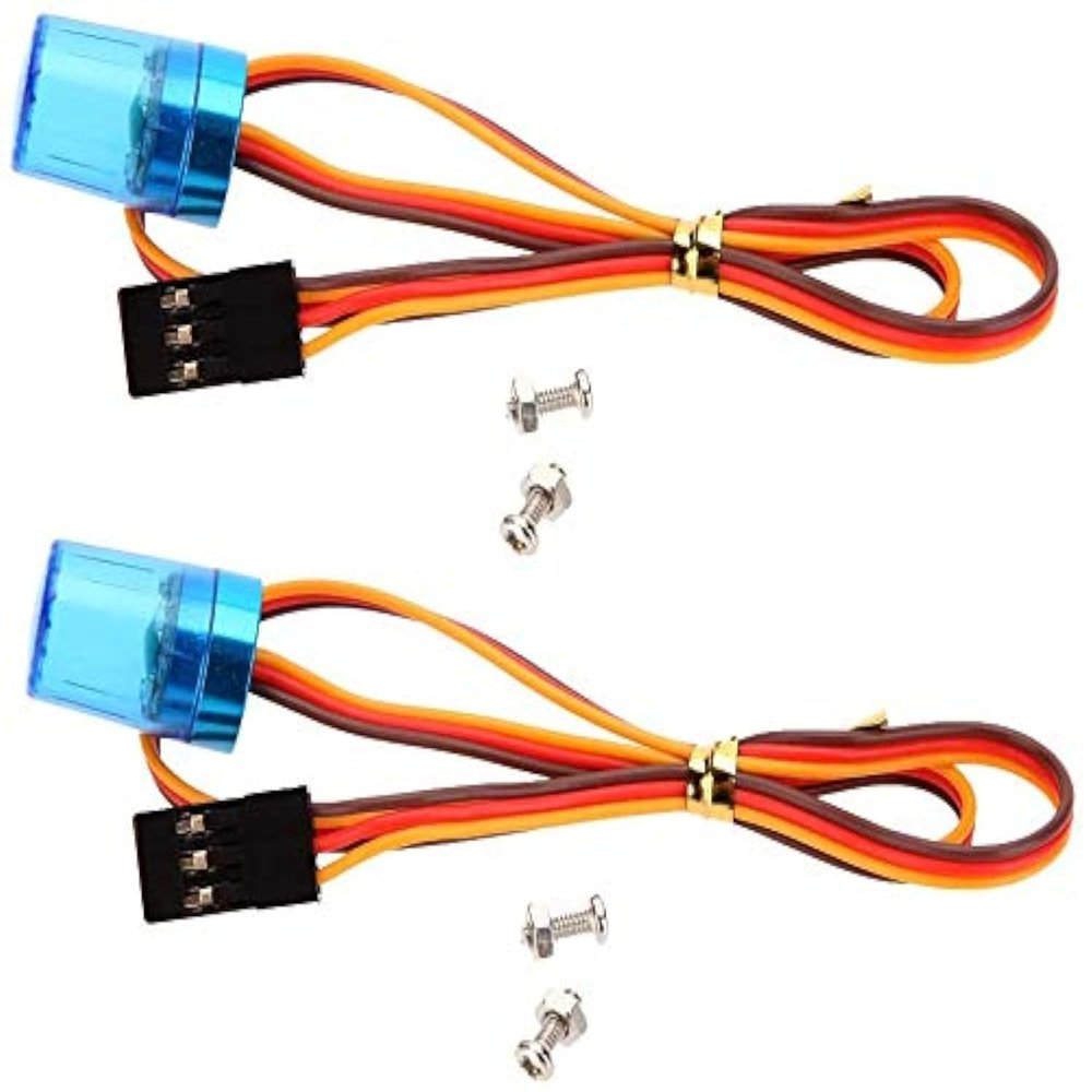 WONFAST RC Car Police Flash Light, 360 Rotation 5 Modes Ultra Bright LED Strobe Lights Compatible with 1/8 1/10 RC Mode Truck Car Accessory(2Pack Blue)