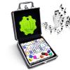 Yinlo Mexican Train Dominoes Set with Sound Effects, Mexican Train Dominoes Game for Travel, 91 Tiles Double12 Colored Dominoes Game Set with Aluminum Case view 1
