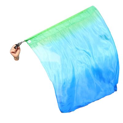 Winged Sirenny 32" Flowy Spinning Silk Flag Poi, Church Praise Prophetic Worship Adoration Dance Banner, Dance Poi Streamer, Beginners Practice Play Silk (Adventure)