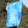 Winged Sirenny 32" Flowy Spinning Silk Flag Poi, Church Praise Prophetic Worship Adoration Dance Banner, Dance Poi Streamer, Beginners Practice Play Silk (Blue Moon) view 3