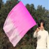 Winged Sirenny 32" Flowy Spinning Silk Flag Poi, Church Praise Prophetic Worship Adoration Dance Banner, Dance Poi Streamer, Beginners Practice Play Silk (pink fading) view 3