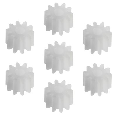20Pcs Worm Gears, Bettomshin 6x2x4mm/0.24x0.08x0.16"(ODxIDxT)102A 0.5Modulus Plastic Gear, White High Rotating Speed Wide Uses for Pulley Belt RC Motor Hand DIY Car Kit