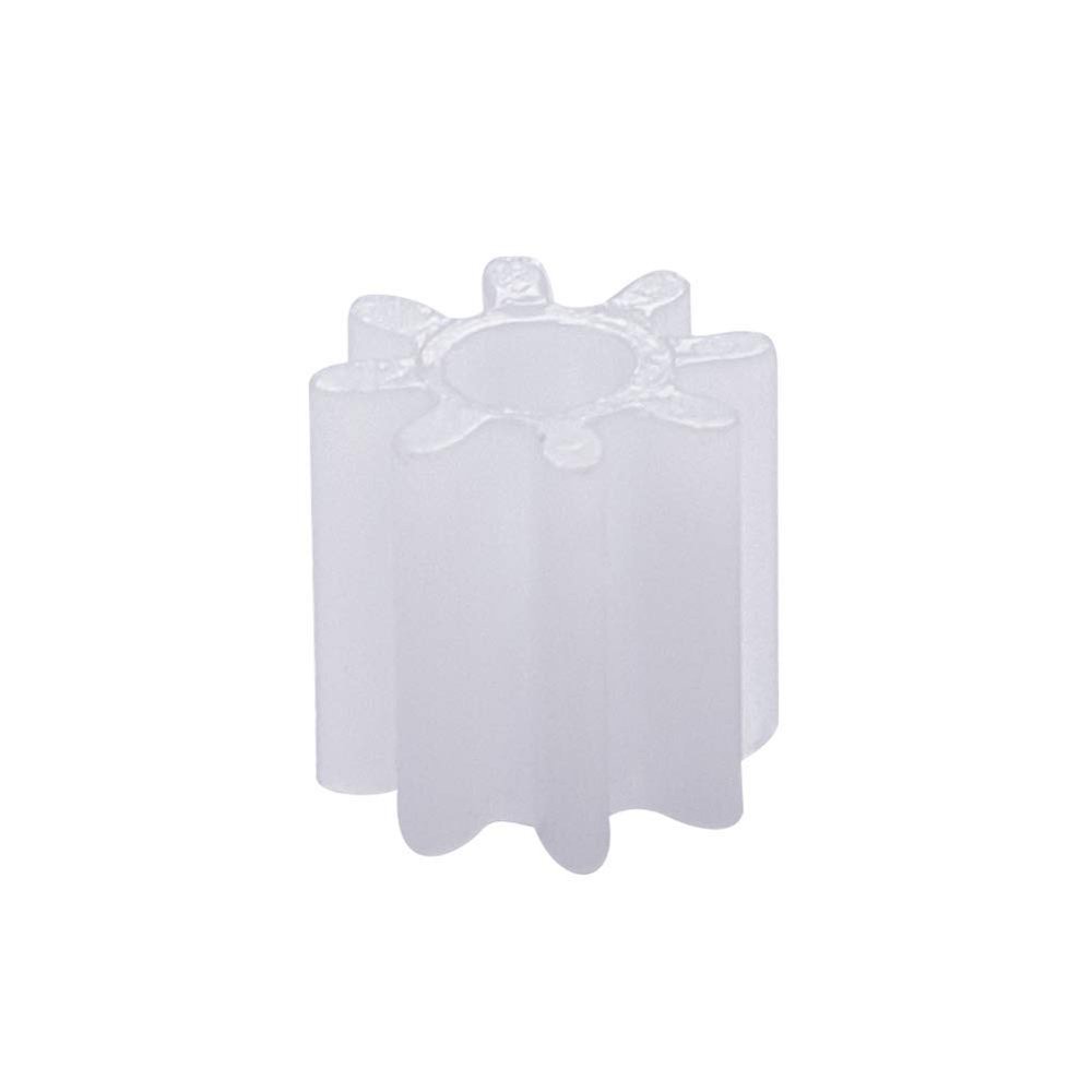 50Pcs Worm Gears, Bettomshin 8x2x4.5mm/0.31x0.08x0.18"(ODxIDxT)142A 0.5Modulus Plastic Gear, White High Rotating Speed Wide Uses for Pulley Belt RC Motor Hand DIY Car Kit