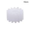 50Pcs Worm Gears, Bettomshin 8x2x4.5mm/0.31x0.08x0.18"(ODxIDxT)142A 0.5Modulus Plastic Gear, White High Rotating Speed Wide Uses for Pulley Belt RC Motor Hand DIY Car Kit view 2