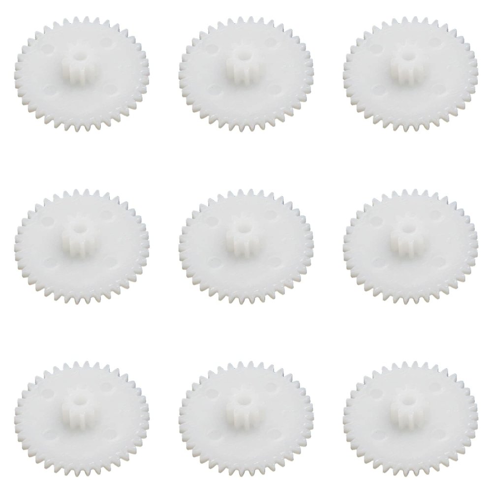 Bettomshin 10Pcs Worm Gears, 20x2x5.4mm/0.79x0.08x0.21(ODxIDxT) 38102B 0.5Modulus Plastic Gear, White High Rotating Speed Wide Uses for Pulley Belt Shaft Robot RC Motor Worm Crown Hand DIY Car Kit