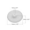 Bettomshin 10Pcs Worm Gears, 20x2x5.4mm/0.79x0.08x0.21(ODxIDxT) 38102B 0.5Modulus Plastic Gear, White High Rotating Speed Wide Uses for Pulley Belt Shaft Robot RC Motor Worm Crown Hand DIY Car Kit view 2