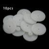 Bettomshin 10Pcs Worm Gears, 20x2x5.4mm/0.79x0.08x0.21(ODxIDxT) 38102B 0.5Modulus Plastic Gear, White High Rotating Speed Wide Uses for Pulley Belt Shaft Robot RC Motor Worm Crown Hand DIY Car Kit view 4