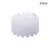 40Pcs Worm Gears, Bettomshin 9x2x5mm/0.35x0.08x0.2"(ODxIDxT)162A 0.5Modulus Plastic Gear, White High Rotating Speed Wide Uses for Pulley Belt Shaft Robot RC Motor Worm Crown Hand DIY Car Kit view 3