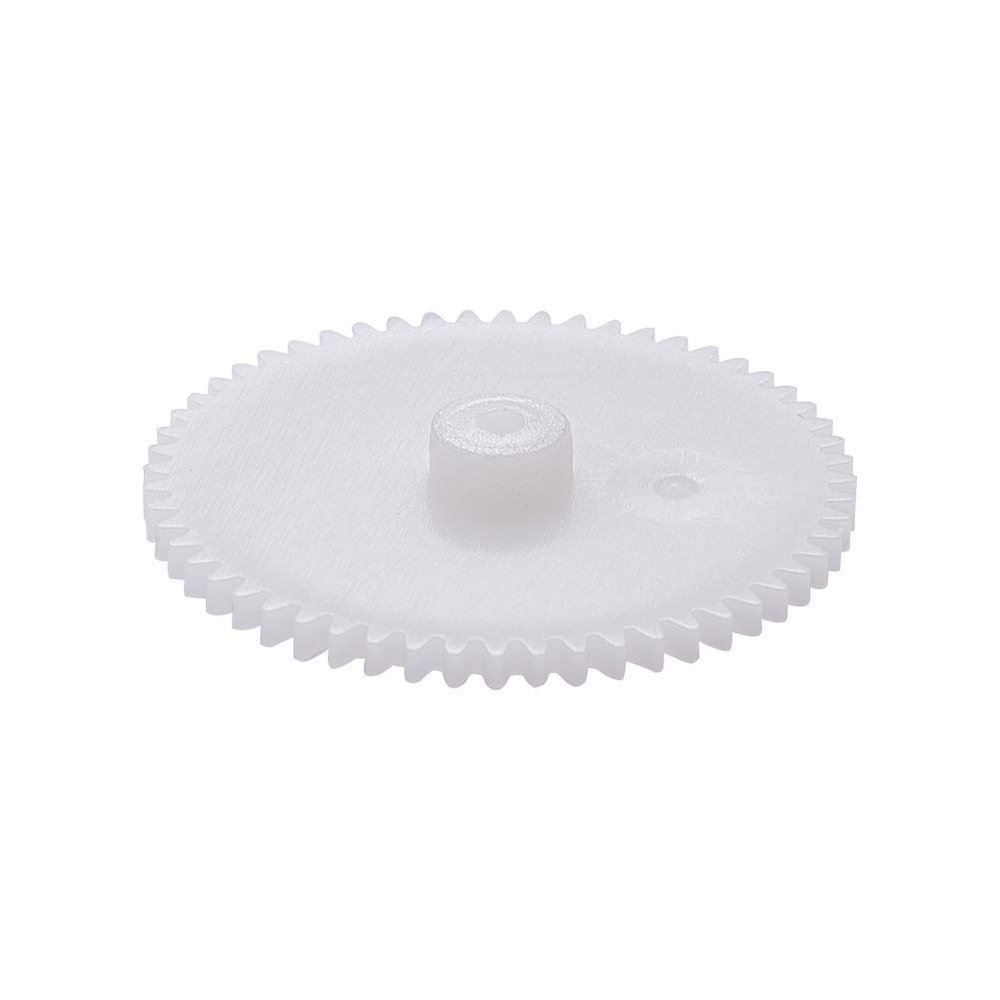 Bettomshin 50Pcs Plastic Gear 562A 0.5 Modulus Pulley Belt Shaft Robot RC Motor Hand DIY Mechanical Parts Kit White