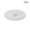 Bettomshin 50Pcs Plastic Gear 562A 0.5 Modulus Pulley Belt Shaft Robot RC Motor Hand DIY Mechanical Parts Kit White view 2
