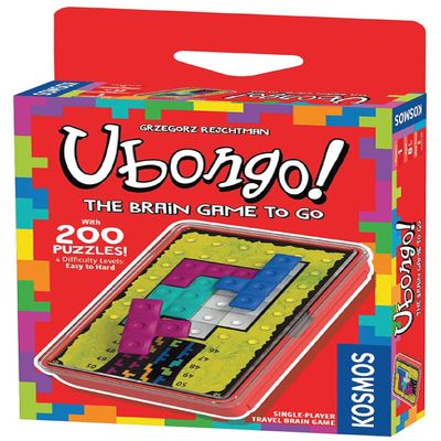 Ubongo The Brain Game to Go | Thames & Kosmos | Fast-Paced, Addictive, and Easy-to-Learn | Convenient Self Contained Carrying Case | Solo Geometric Puzzle Game | for Ages 8 and Up