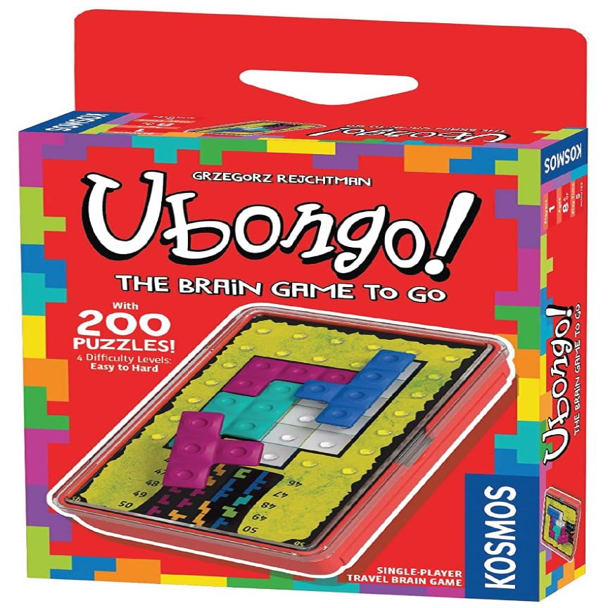 Ubongo The Brain Game to Go | Thames & Kosmos | Fast-Paced, Addictive, and Easy-to-Learn | Convenient Self Contained Carrying Case | Solo Geometric Puzzle Game | for Ages 8 and Up