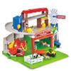 Dickie Toys 203739003 Farm Adventure Parking, Garage, Play Set, Light & Sound, Lift, Includes Animals, Hay Balls, Trap Door, 2 Toy Cars, 18 x 52 x 22.5 cm, for Children from 3 Years view 1