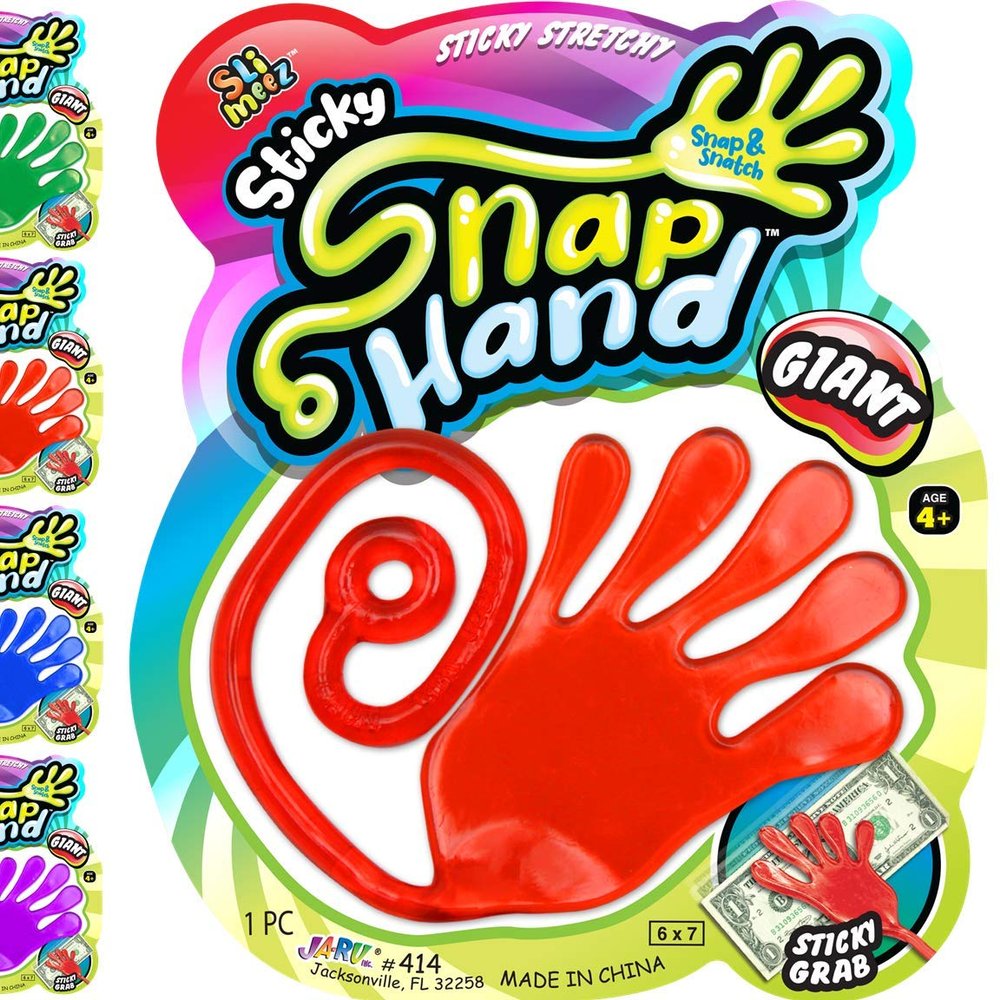 Fun A Ton Giant Sticky Hands for Kids (1 Unit Assorted) Stretchy Sticky Fidget Toys, Bulk Goodie Bag Stuffers, Sticky Hands Party Favors & Classroom Treasure Box Prizes. 414-1B