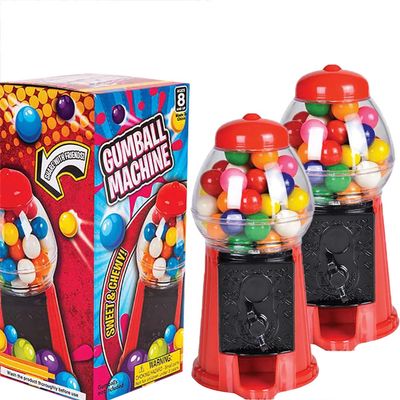 The Dreidel Company 2-Pack Gumball Machine Bank and Coin Bank Toy for Kids, Gum Balls Not Included, 6.5"