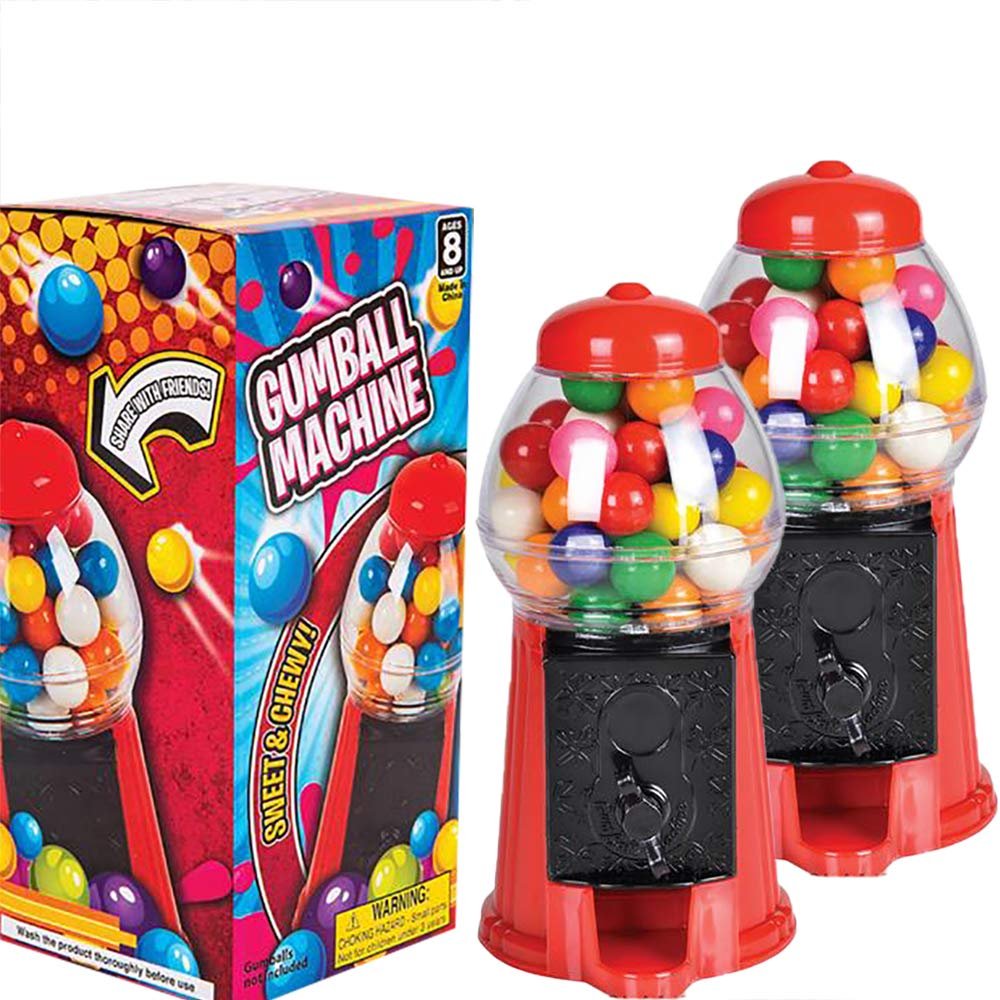 The Dreidel Company 2-Pack Gumball Machine Bank and Coin Bank Toy for Kids, Gum Balls Not Included, 6.5"
