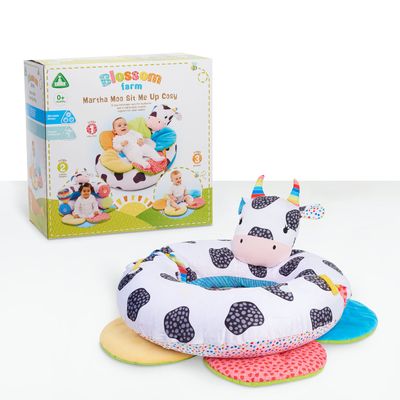 Early Learning Centre Blossom Farm Martha Moo Sit Me Up Cozy, Sensory and Physical Development Infant Toy, Kids Toys for Ages 0+, Amazon Exclusive