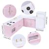 Haomian Dollhouse Kitchen Furniture Kit 1:12 Dollhouse Miniature Wooden Kitchen Cabinet Fridge Set Dining Room Furniture for 1:12 Doll House Miniatures Scenes Accessories view 2