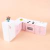 Haomian Dollhouse Kitchen Furniture Kit 1:12 Dollhouse Miniature Wooden Kitchen Cabinet Fridge Set Dining Room Furniture for 1:12 Doll House Miniatures Scenes Accessories view 3