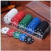 Lynkaye 100 Pcs Poker Chips with Storage Box,Plastic Poker Card Chips with Denomination Printed Number for Texas Home Game Nights Play,Counting,Bingo,Family Game Token view 2
