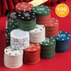 Lynkaye 100 Pcs Poker Chips with Storage Box,Plastic Poker Card Chips with Denomination Printed Number for Texas Home Game Nights Play,Counting,Bingo,Family Game Token view 3